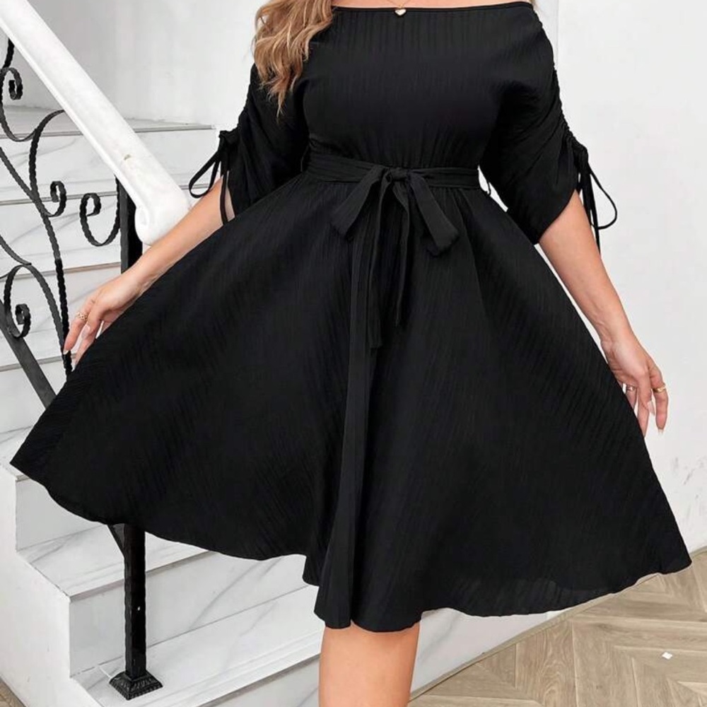 Elegant Black Off-Shoulder Dress